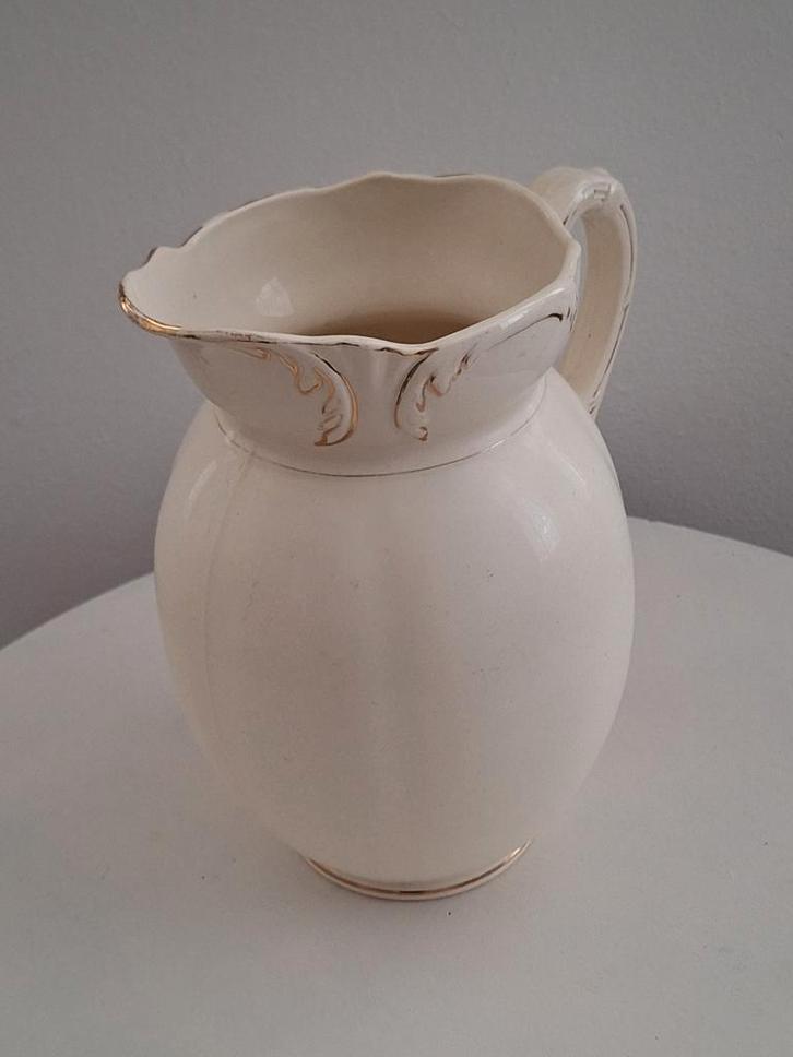 Oude brocante Franse lampetkan Sarreguimines, Antiek en Kunst, Curiosa en Brocante, Ophalen