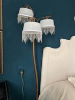 Bronzen vloerlamp met glazen franjes, Ophalen, Gebruikt, Metaal, 150 tot 200 cm