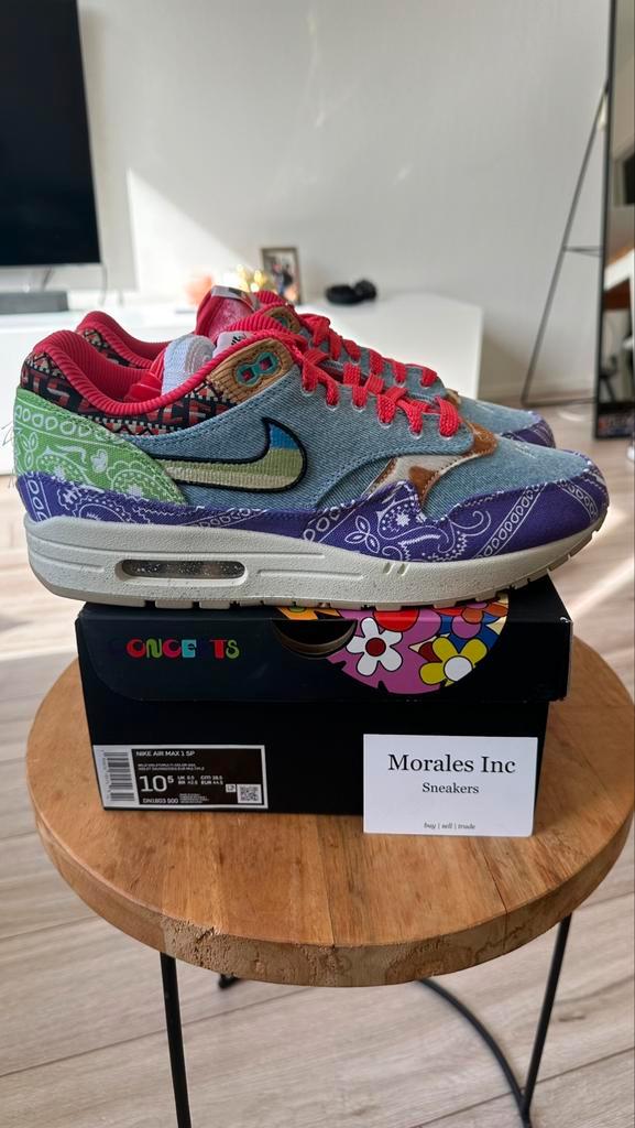 Nike Air Max 1 x Concepts ‘Far Out’ (2022) EU 44.5 nieuw, Kleding | Heren, Schoenen, Nieuw, Overige kleuren, Ophalen of Verzenden