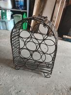 Metalen wijnrekje, Huis en Inrichting, Woonaccessoires | Wijnrekken, Gebruikt, 5 tot 15 flessen, Ophalen of Verzenden, Metaal
