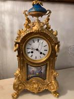 Pendule brons met Limoges porselein 45 cm hoog, Antiek en Kunst, Antiek | Klokken, Ophalen