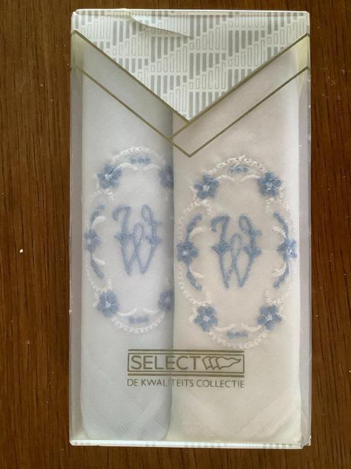 V&D Select zakdoeken met monogram “W” – originele verpakking, Verzamelen, Retro, Huis en Inrichting, Ophalen of Verzenden