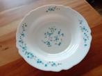 arcopal pastabord/ serveerschaal, blauwe bloemetjes, Ophalen of Verzenden, Bord(en), Overige stijlen, Glas