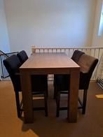 Robuuste bartafel + 2 salontafels, Ophalen of Verzenden, Gebruikt, 4 tot 6 stoelen