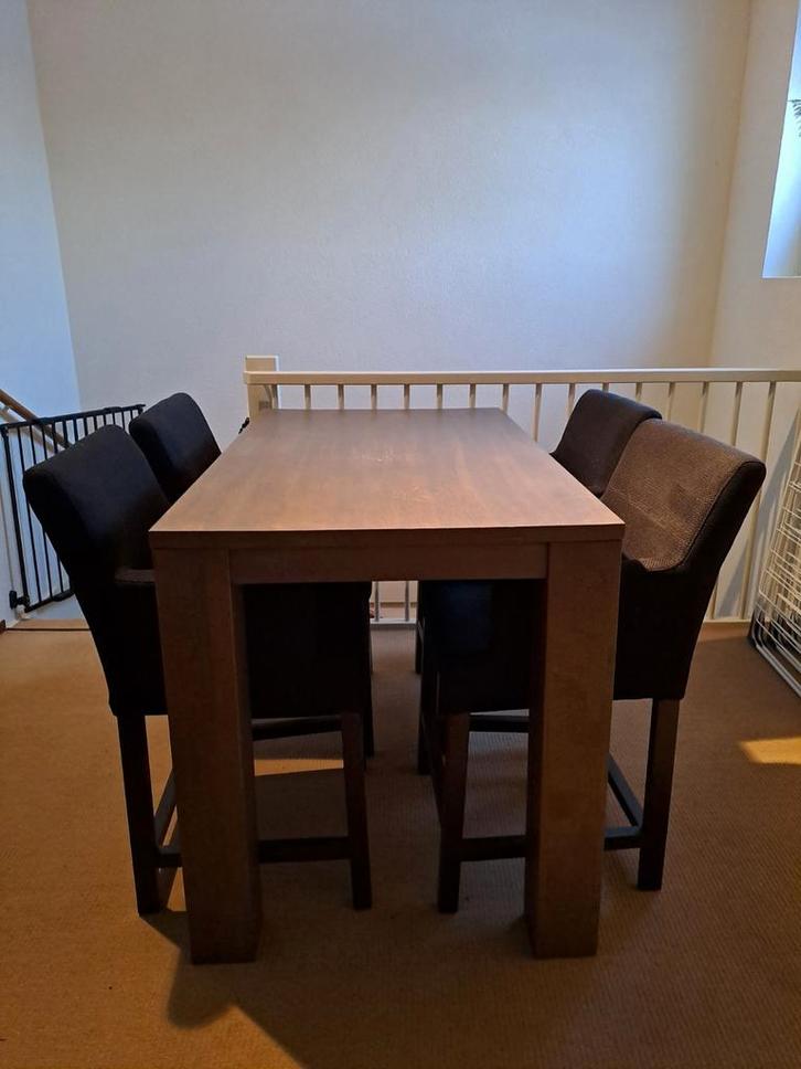 Robuuste bartafel + 2 salontafels, Huis en Inrichting, Complete eetkamers, Gebruikt, 4 tot 6 stoelen, Ophalen of Verzenden
