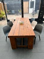 Stamtafel steigerhout, Tuin en Terras, Ophalen, Gebruikt, Rechthoekig, Hout