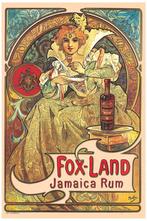 Art Nouveau Alphonse Mucha Poster affiche Rum, Verzamelen, Ophalen of Verzenden, Nieuw, A1 t/m A3, Film en Tv