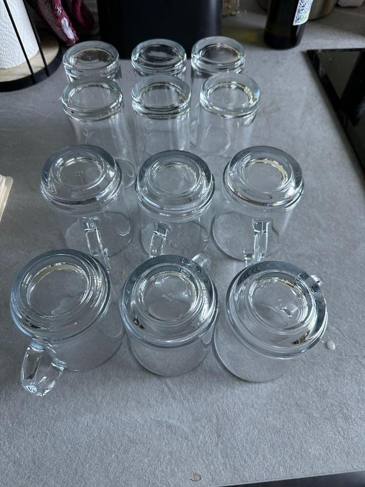 6 thee glazen + 6 sap glazen, Verzamelen, Glas en Borrelglaasjes, Gebruikt, Overige typen, Ophalen of Verzenden