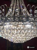 Kristallen kroonluchter - zakkroonluchter swarovski zilver, Huis en Inrichting, Lampen | Kroonluchters, Ophalen of Verzenden