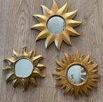Set van 3 vintage gouden zonnespiegeltjes., Ophalen of Verzenden, Zo goed als nieuw