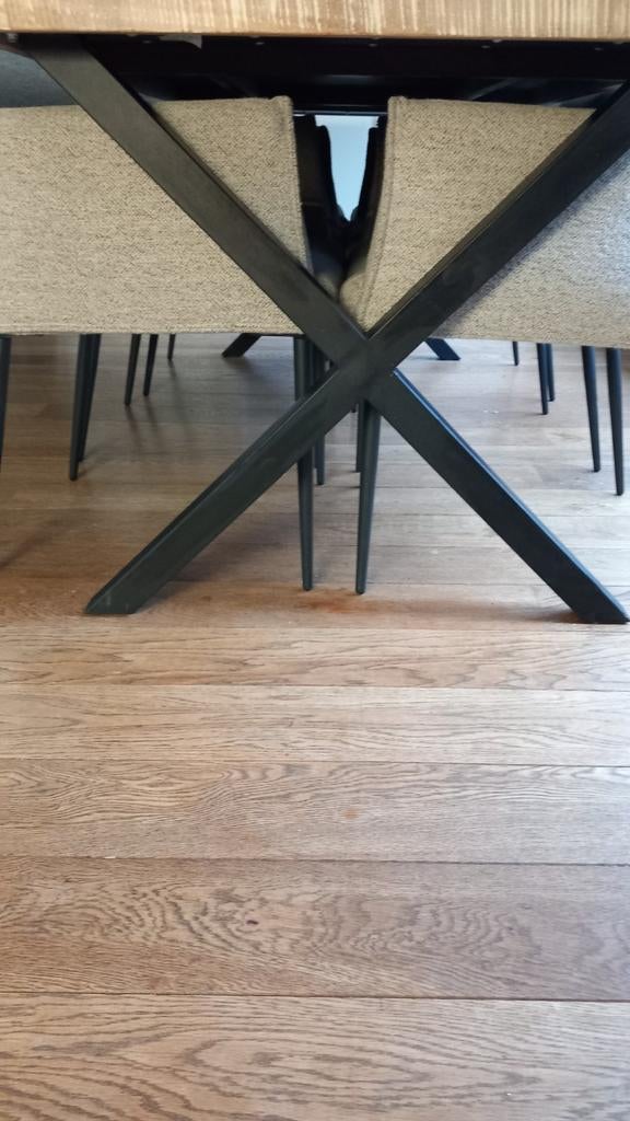 2 stuks zwart metalen x- tafelpoten, Minder dan 50 cm, 50 tot 100 cm, Rond, Ophalen of Verzenden