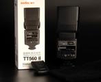 Godox TT560 II flitser + trigger + pouch – voor Nikon, Ophalen of Verzenden, Zo goed als nieuw, Overige merken, Kantelbaar