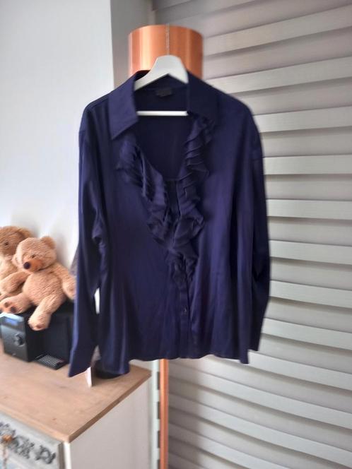 NIEUWE ECHTE SEIDE STRETCHY DAMESBLOUSE MAAT 50/ 52 GIOVANE., Kleding | Dames, Blouses en Tunieken, Nieuw, Maat 46/48 (XL) of groter