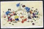 Poezen hebben een mooie kindertijd aan het strand, Verzamelen, Ansichtkaarten | Dieren, Verzenden, 1920 tot 1940, Ongelopen, Hond of Kat