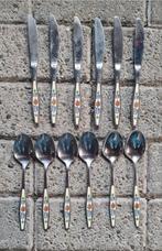 Boerenbont bestek, eetlepels en messen, Ophalen of Verzenden, Zo goed als nieuw, Rvs of Chroom