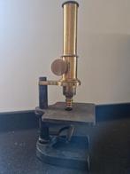 Antieke microscoop in kist, Ophalen of Verzenden, Zo goed als nieuw, Biologische microscoop