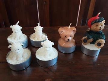 Beren waxinelichtje kaarsje Ijsbeer, bruine, cherished beer beschikbaar voor biedingen