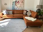 Camelkleurige hoekbank, Huis en Inrichting, Ophalen, 250 tot 300 cm, Hoekbank, Leer