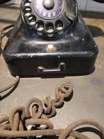Oude metalen met bakelieten telefoon Siemens 1954, Antiek en Kunst, Curiosa en Brocante, Ophalen of Verzenden