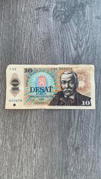 Tsjecho-Slowakije biljet 10 korun, Ophalen of Verzenden, Overige landen, Los biljet