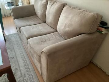 Turquoise & Beige Bank - Goede Staat! beschikbaar voor biedingen