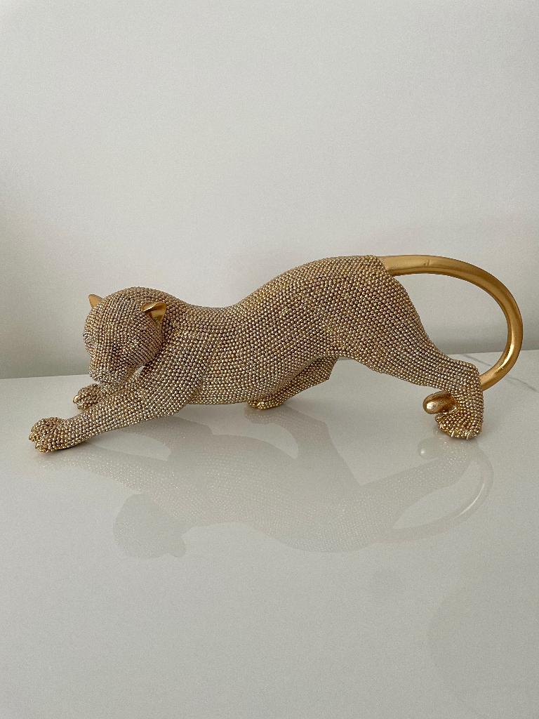 Panter beeld goud decoratie, Verzamelen, Ophalen of Verzenden, Dier