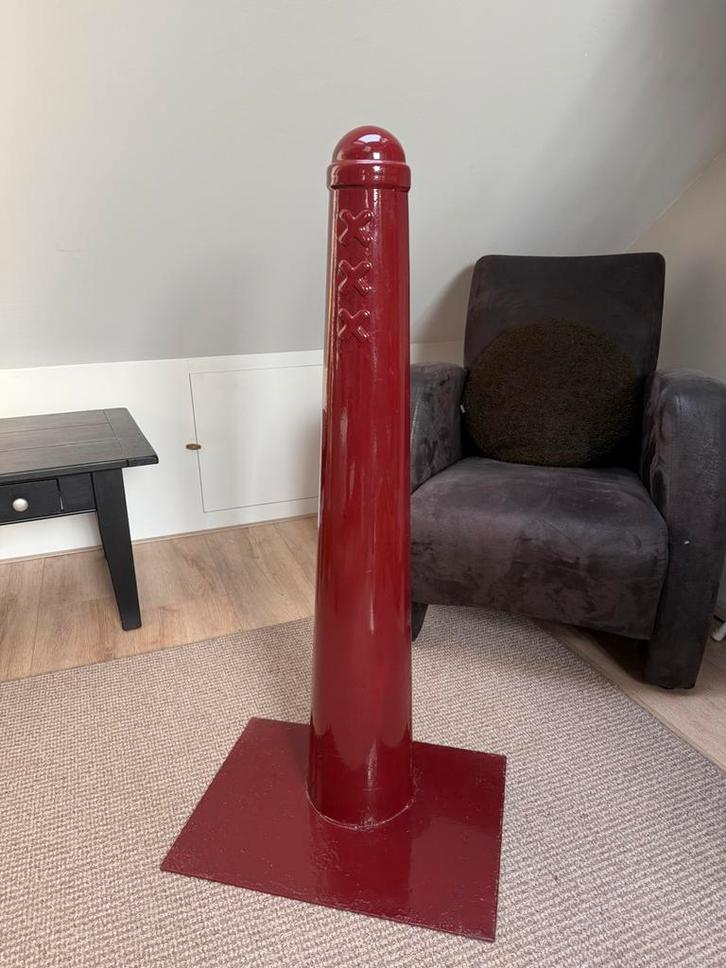 Amsterdammetje gietijzer XXX, Tuin en Terras, Palen, Balken en Planken, Zo goed als nieuw, Palen, 250 cm of meer, Ophalen