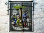 Een glas in lood raamhanger van de schilder gesigneerd, Ophalen of Verzenden