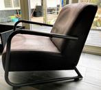 Fauteuil eco-leer & industrieel, Huis en Inrichting, Stoelen, Ophalen, Bruin, Zo goed als nieuw, Metaal