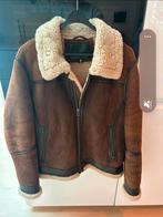 Goosecraft Leren/Suede Shearling Jack met Lamswol Maat M, Bruin, Maat 48/50 (M), Ophalen of Verzenden, Zo goed als nieuw