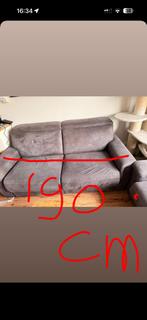 Banken donkergrijs, Huis en Inrichting, Ophalen, Gebruikt, Tweepersoons, 190 cm of minder