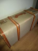 Oude hutkoffer met houten beugels - 80x28x48cm, Huis en Inrichting, Ophalen, Gebruikt