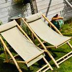2 NEW bamboe standstoel - ligstoel – KOOPJE, Ophalen, Zo goed als nieuw, Verstelbaar