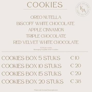 Cookies boxen beschikbaar voor biedingen