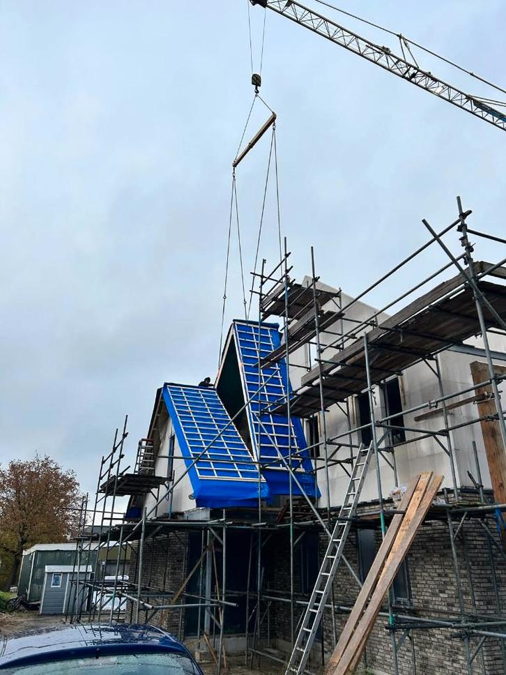 Complete steiger – grote set – incl. toebehoren, Doe-het-zelf en Verbouw, Steigers, Gebruikt, Gevelsteiger, 5 meter of hoger, Ophalen