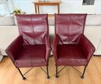 Van Montis (Charly) 2 leren stoelen, Ophalen, Minder dan 50 cm, Gebruikt, Minder dan 75 cm