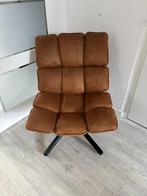 Prachtige Eleonora fauteuil / draaifauteuil Daan cognac!, Ophalen, 75 tot 100 cm, Zo goed als nieuw, Metaal