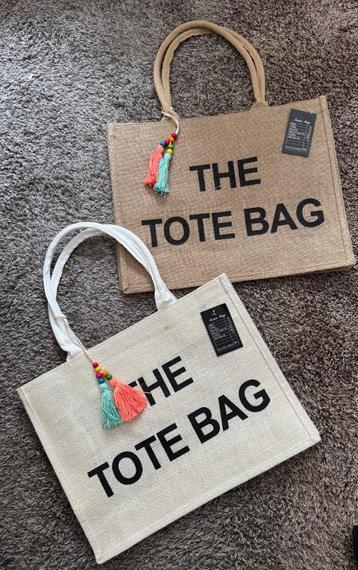 Damestassen The Tote Bag Jute, verschillende kleuren beschikbaar voor biedingen