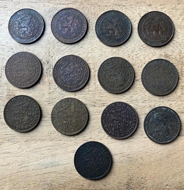 serie 2,5 cent / halve stuiver Wilhelmina, Postzegels en Munten, Munten | Nederland, Setje, Overige waardes, Koningin Wilhelmina