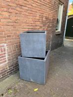 Kunststof bloembakken 50x50x50 en 60x60x60, Tuin en Terras, Bloembakken en Plantenbakken, Ophalen, Tuin, Kunststof, Minder dan 60 cm