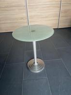 Mooie glazen bijzettafel van Leolux in prijs verlaagd!, 45 tot 60 cm, Minder dan 55 cm, Design, Rond