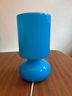 Vintage Ikea Lykta lamp (blauw), Huis en Inrichting, Lampen | Tafellampen, Gebruikt, Vintage, Ophalen of Verzenden, Glas