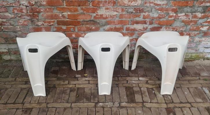 Drie vintage, design krukjes Alexander Begge voor Casala., Huis en Inrichting, Krukjes, Kunststof, Ophalen of Verzenden