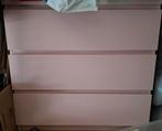IKEA Malm Roze Kast - 3 Lades, Huis en Inrichting, Kasten | Kledingkasten, Ophalen, 50 tot 100 cm, Zo goed als nieuw, Minder dan 100 cm