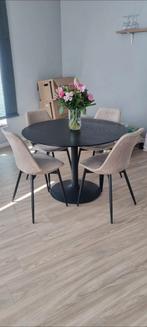 Ronde eettafel (110 cm), Huis en Inrichting, Tafels | Eettafels, Ophalen, Gebruikt, Rond, Vier personen