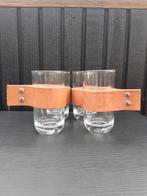 STOERE GLAZEN MET LEER, Glas of Glazen, Ophalen of Verzenden, Overige stijlen, Glas