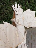 "Vissen in een zeekoraal" Decoratie staande versiering hout, Huis en Inrichting, Ophalen, Zo goed als nieuw