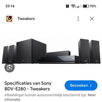 Gezocht Sony bdv-E280 beschikbaar voor biedingen