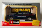 Bburago Alfa Romeo 75 Carabinieri 1/24, Gebruikt, Auto, Ophalen of Verzenden, X