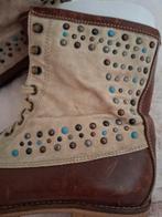 Isla ibiza laarsjes, Bruin, Lage of Enkellaarzen, Ophalen of Verzenden, Zo goed als nieuw